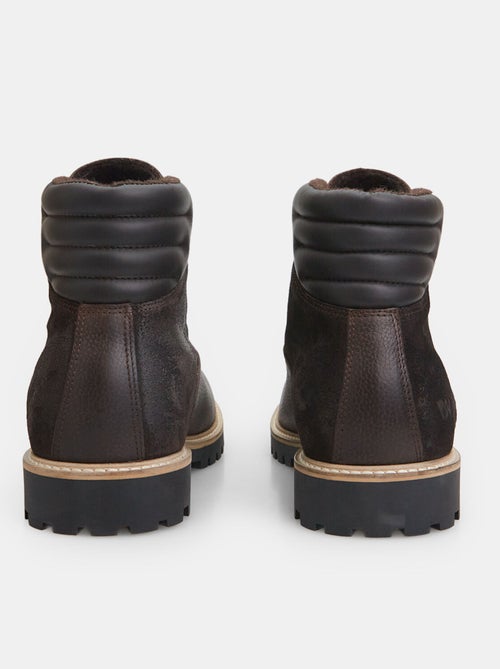 Bottine en cuir avec semelle track BATA - Kiabi