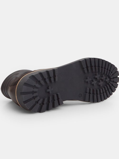 Bottine en cuir avec semelle track BATA - Kiabi