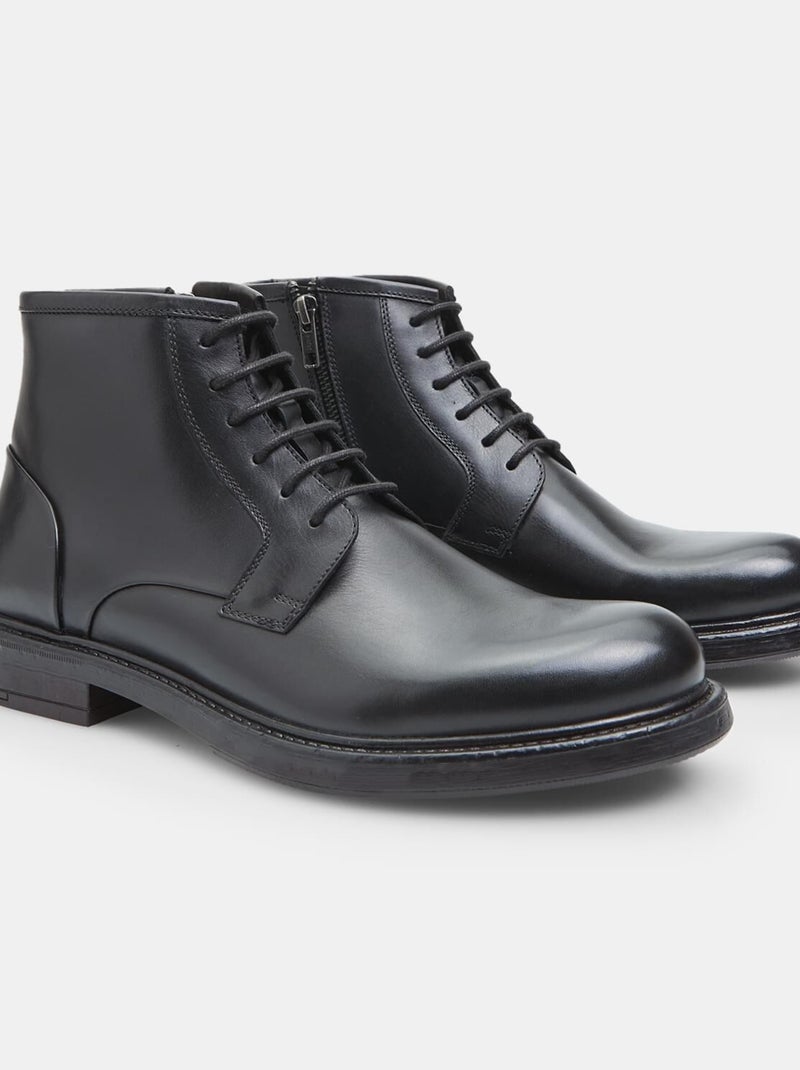 Bottine en cuir  BATA Noir - Kiabi