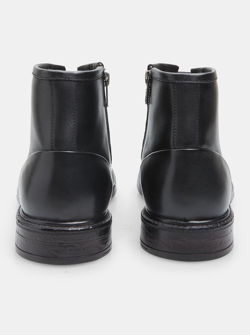 Bottine en cuir  BATA Noir - Kiabi