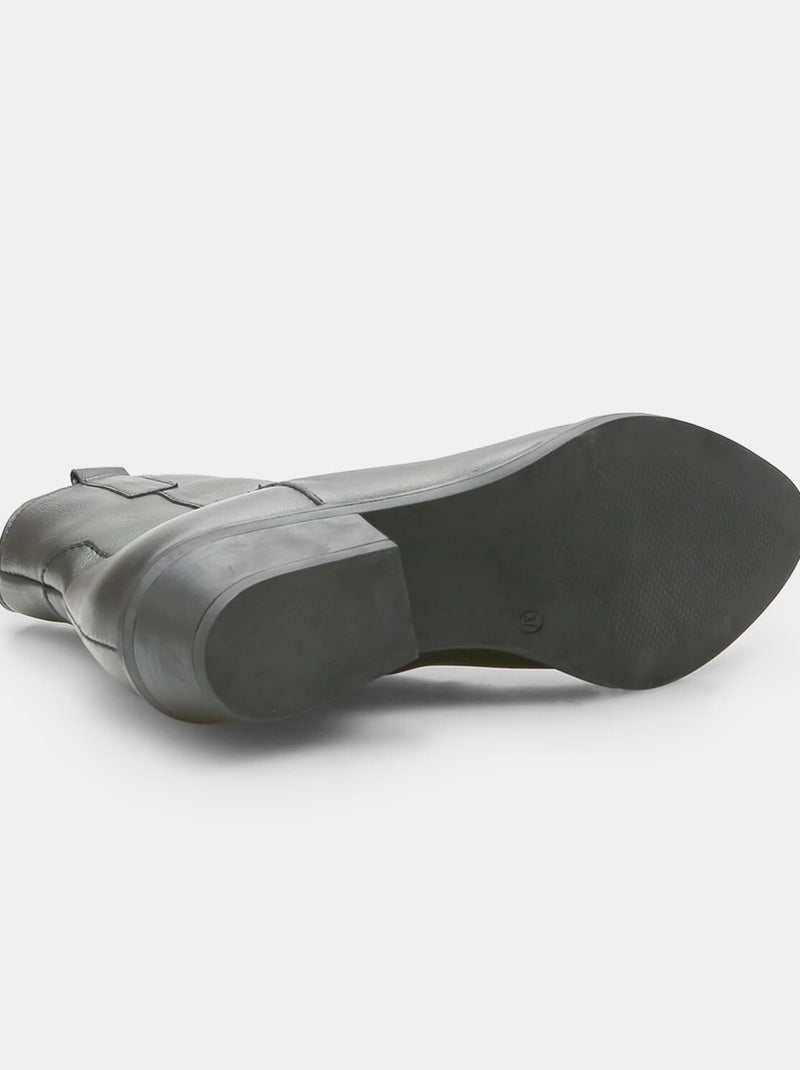 Bottine en cuir BATA Noir - Kiabi