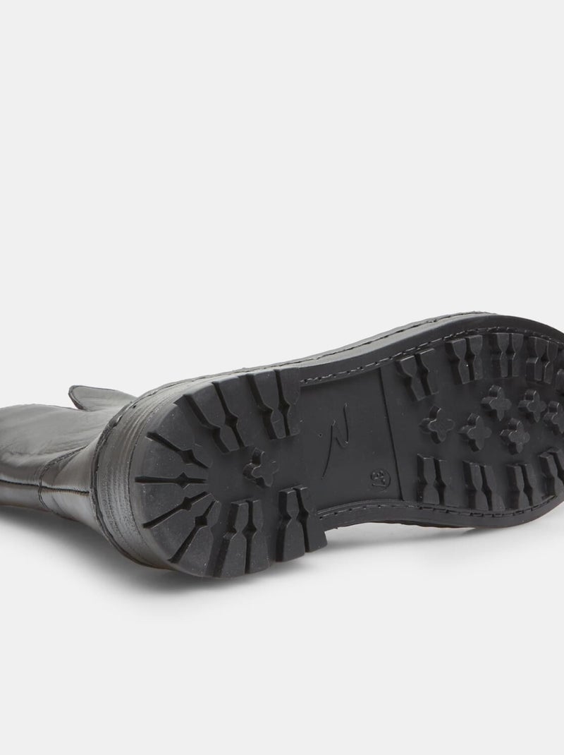 Bottine en cuir BATA Noir - Kiabi