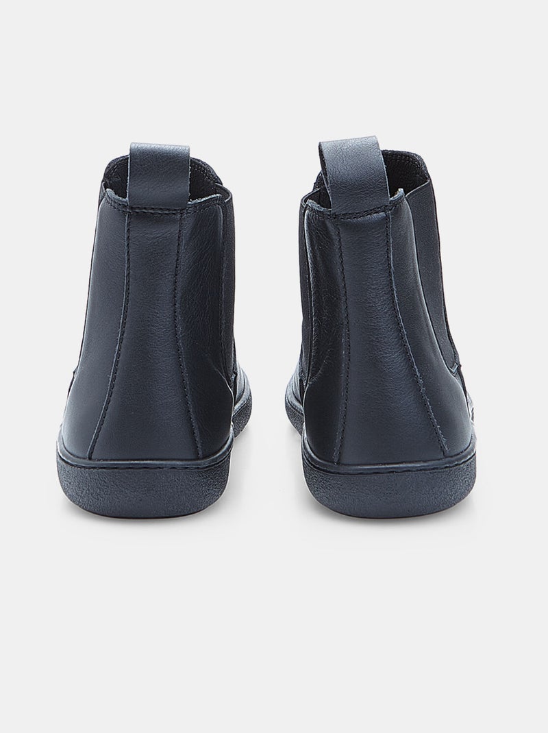 Bottine en cuir Bata Noir - Kiabi