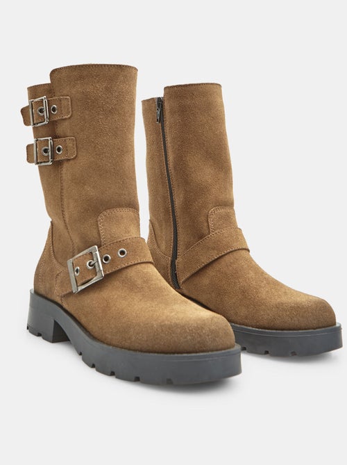 Bottine en daim avec boucles Bata - Kiabi
