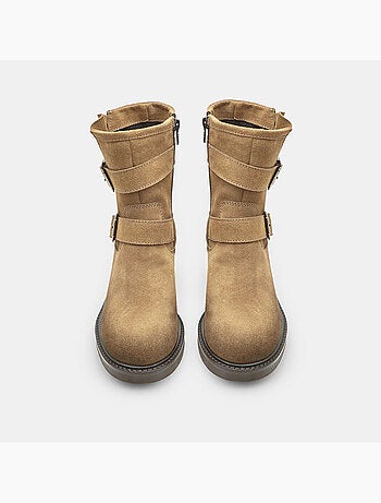 Bottine en daim avec double boucle Bata