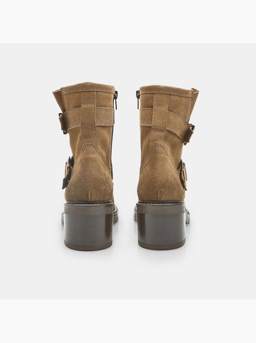 Bottine en daim avec double boucle Bata - Kiabi