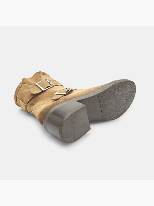 Bottine en daim avec double boucle Bata - Kiabi