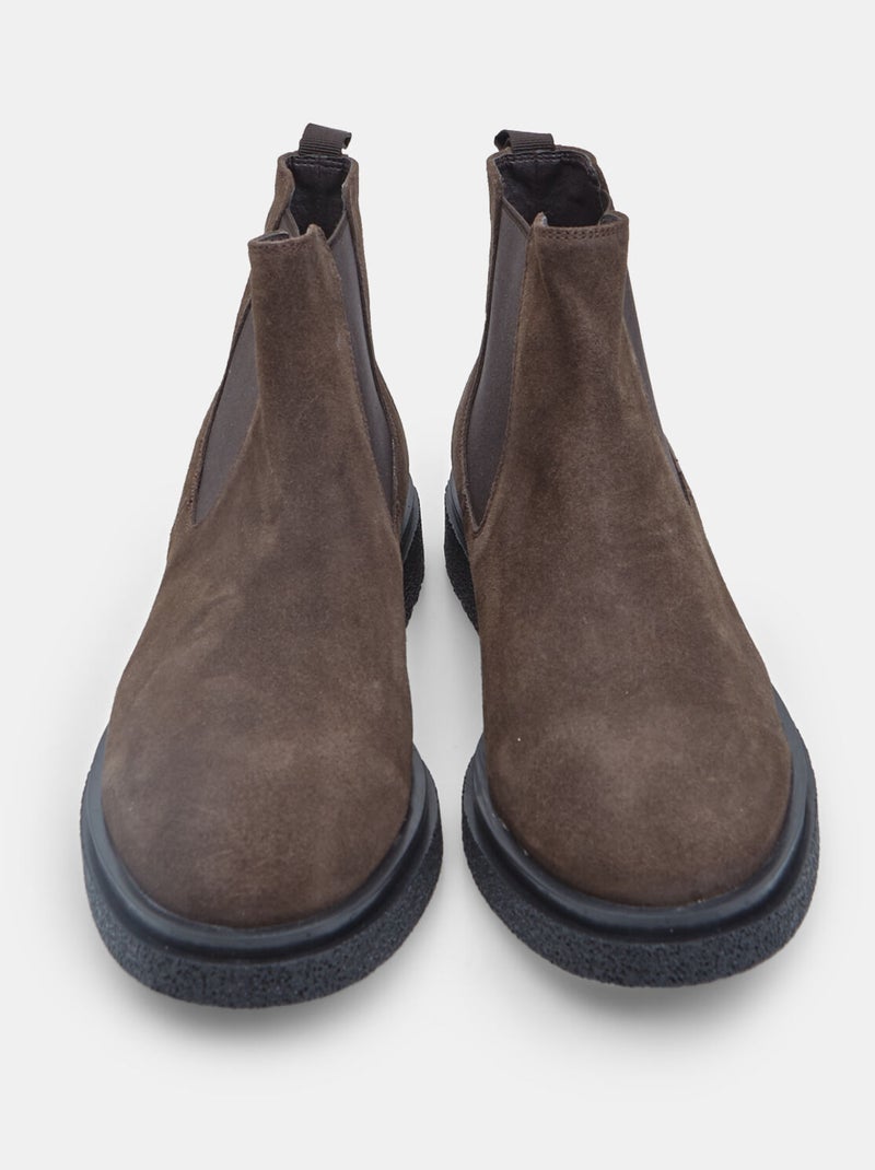 Bottine en daim avec élastiques Bata Marron - Kiabi