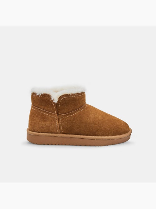 Bottine en daim avec fausse fourrure Bata - Kiabi