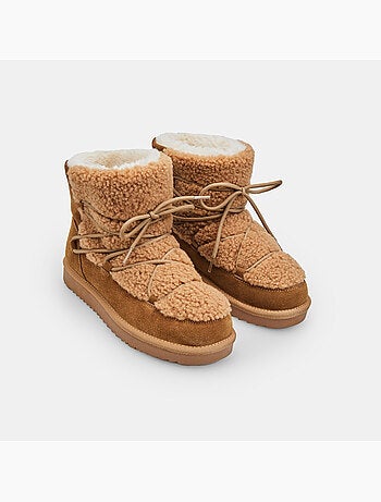 Bottine en daim avec fausse fourrure Bata