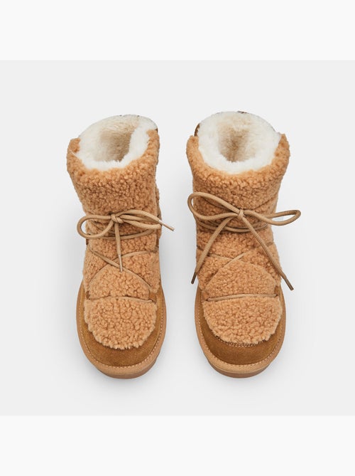 Bottine en daim avec fausse fourrure Bata - Kiabi