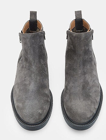 Bottine en daim avec fermeture éclair Bata