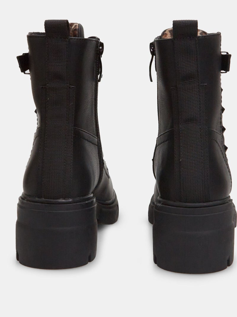 Bottine en simili cuir BATA Noir - Kiabi