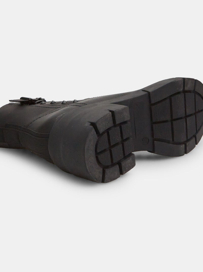 Bottine en simili cuir BATA Noir - Kiabi