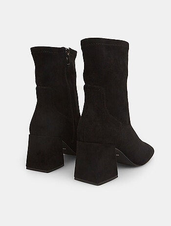 Bottine en tissu avec talon mi BATA