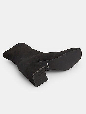 Bottine en tissu avec talon mi BATA