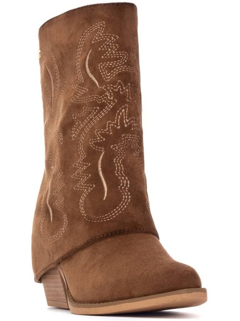 Bottine entreprise à talon fermeture éclair Camel - Kiabi