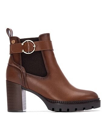 Bottine entreprise à talon fermeture éclair