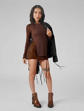 Bottine entreprise à talon fermeture éclair