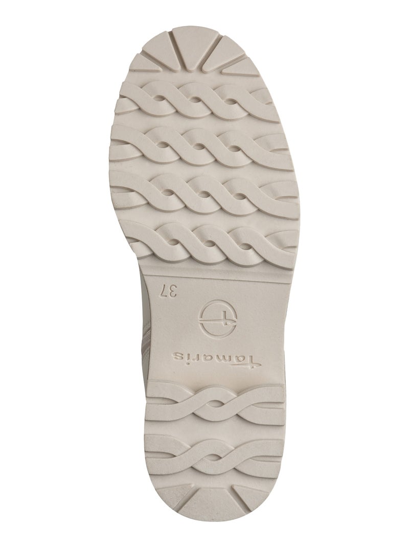 Bottine Fourrée à Lacet Tamaris Beige - Kiabi