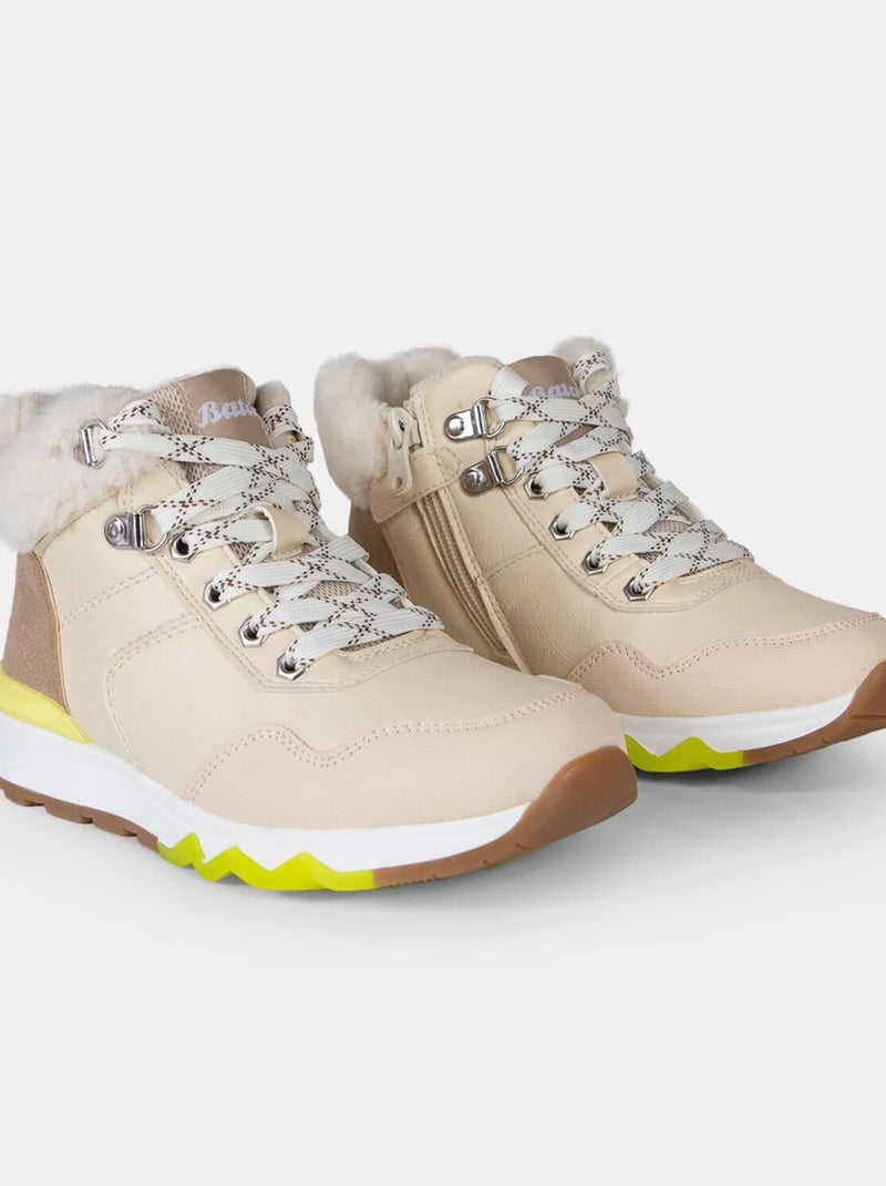 Bottine lacée bata Beige - Kiabi