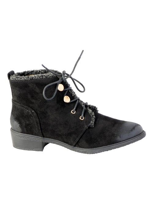 Bottine Lacet The Divine Factory Noir - Kiabi