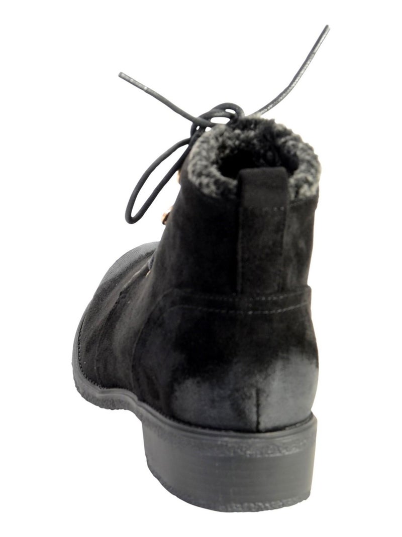 Bottine Lacet The Divine Factory Noir Noir - Kiabi