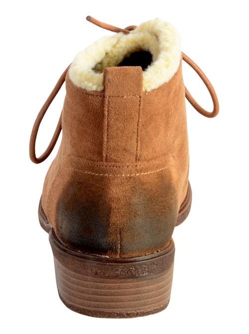 Bottine Lacet The Divine Factory Tan - Kiabi