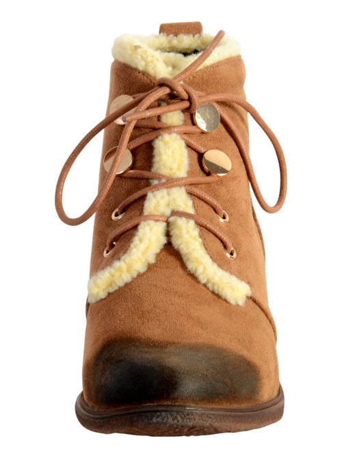 Bottine Lacet The Divine Factory Tan - Kiabi