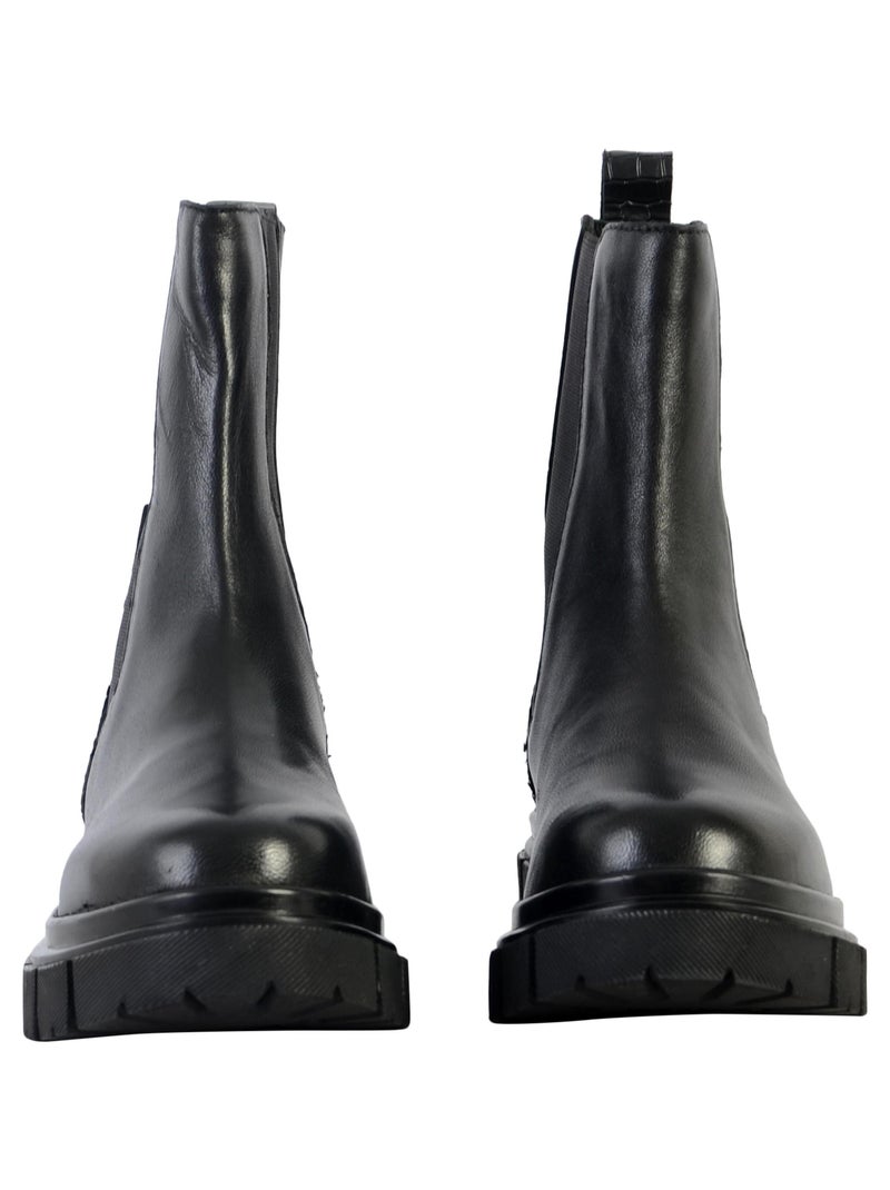 Bottine Montante Cuir Kaporal Jelly Noir - Kiabi