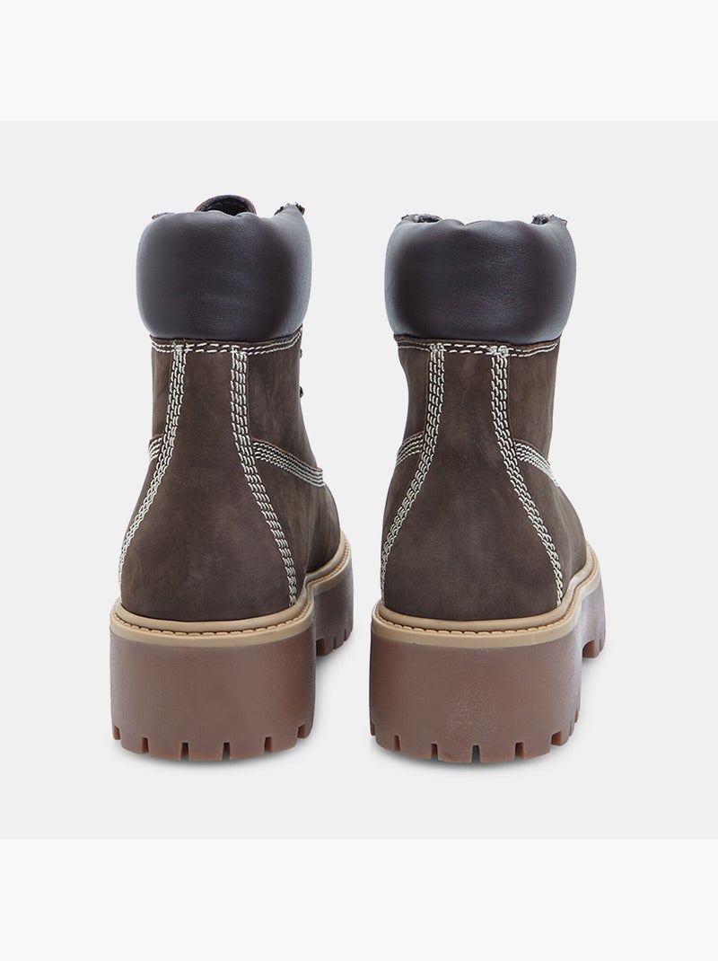 Bottine outdoor à lacets en nubuck Bata Marron - Kiabi