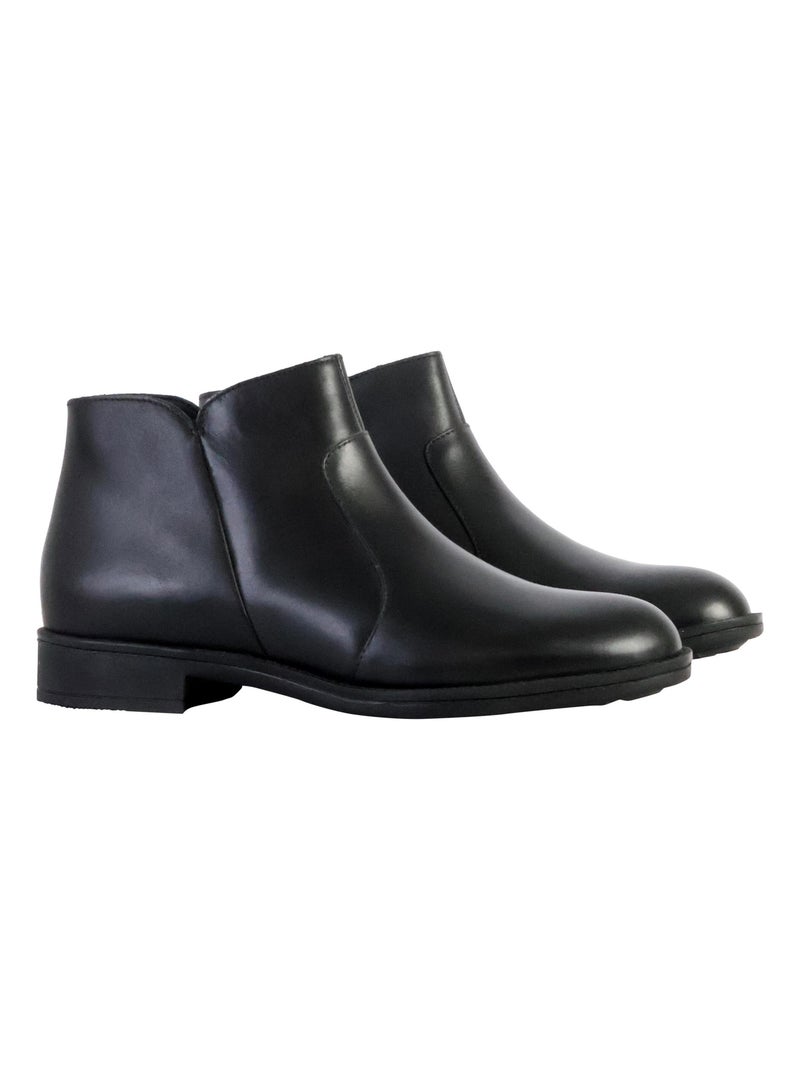 Bottine Plate Cuir Geox Jaylon 2 Smo.Lea Noir - Kiabi
