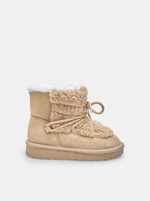 Bottine pour fille en daim Bata - Kiabi