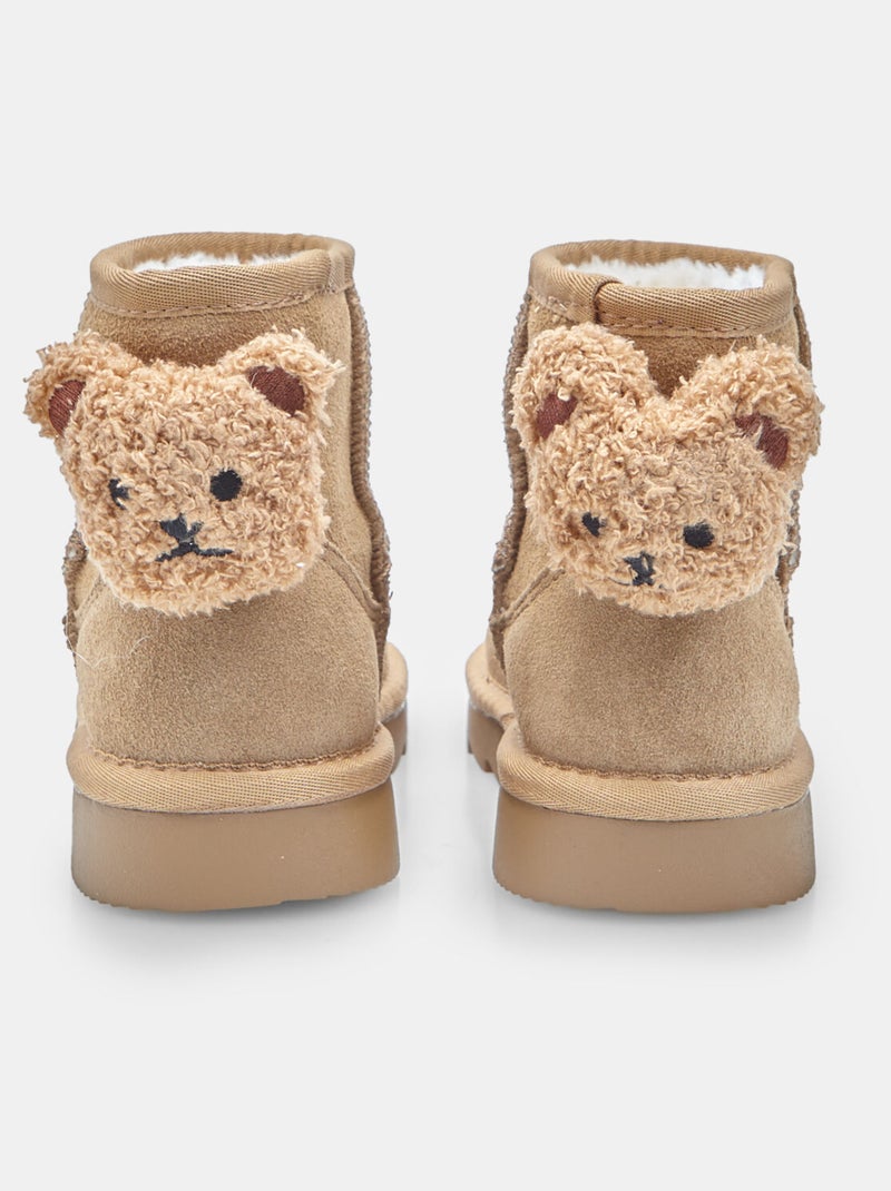 Bottine pour fille en fausse fourrure bata Marron - Kiabi