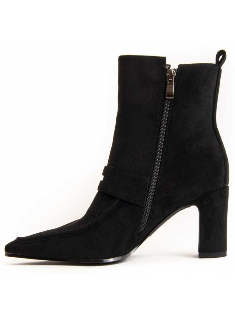 Bottine ? Talon Mati?re Synth?tique Et Textile Montevita Noir - Kiabi