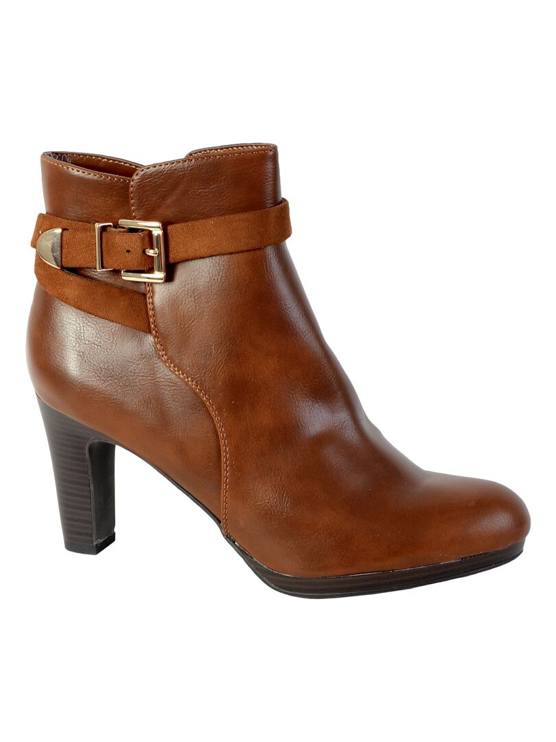 Bottine Talon The Divine Factory QL3815 Marron - Kiabi