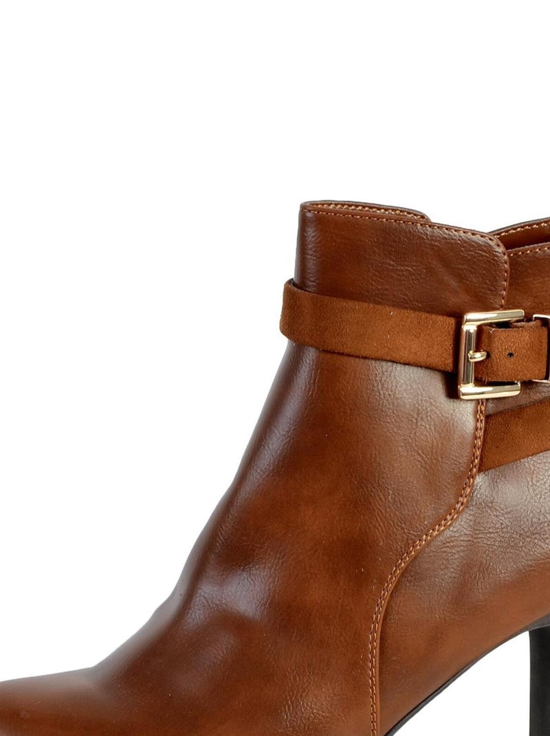 Bottine Talon The Divine Factory QL3815 Marron - Kiabi