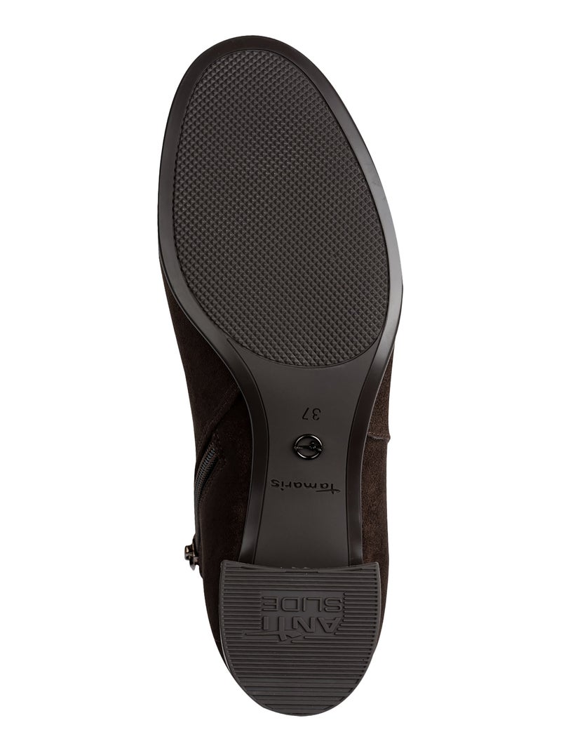 Bottine Talons à Zip Tamaris Marron - Kiabi