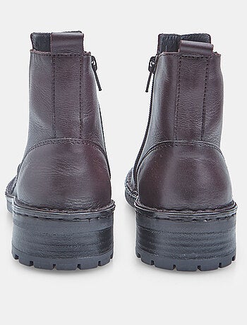 Bottine zippée en cuir Bata