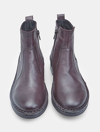 Bottine zippée en cuir Bata