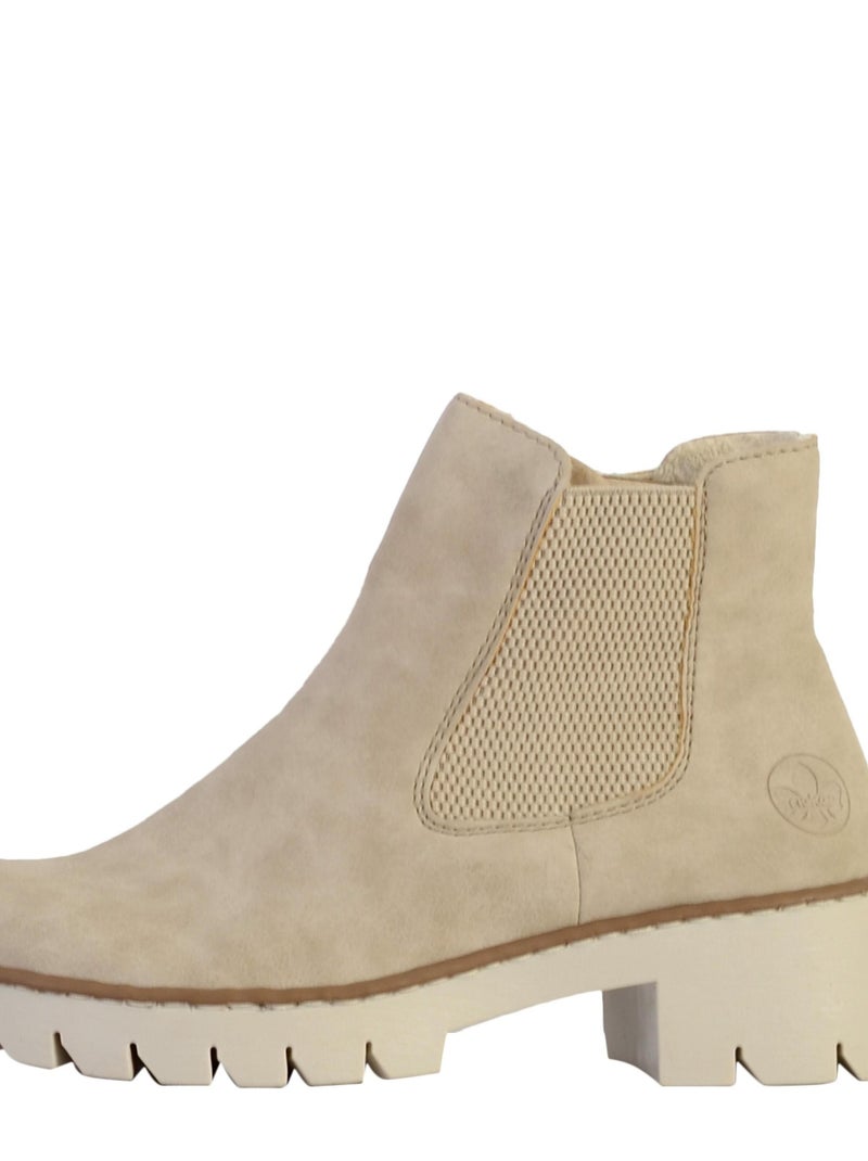 Bottine Zippée Rieker Morelia Beige - Kiabi