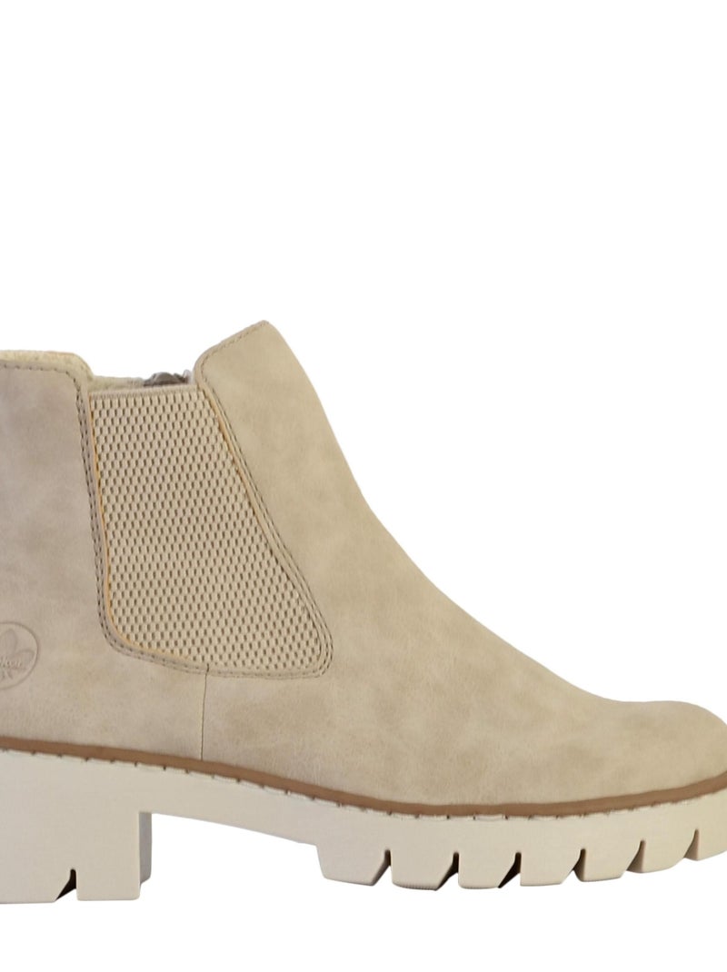 Bottine Zippée Rieker Morelia Beige - Kiabi