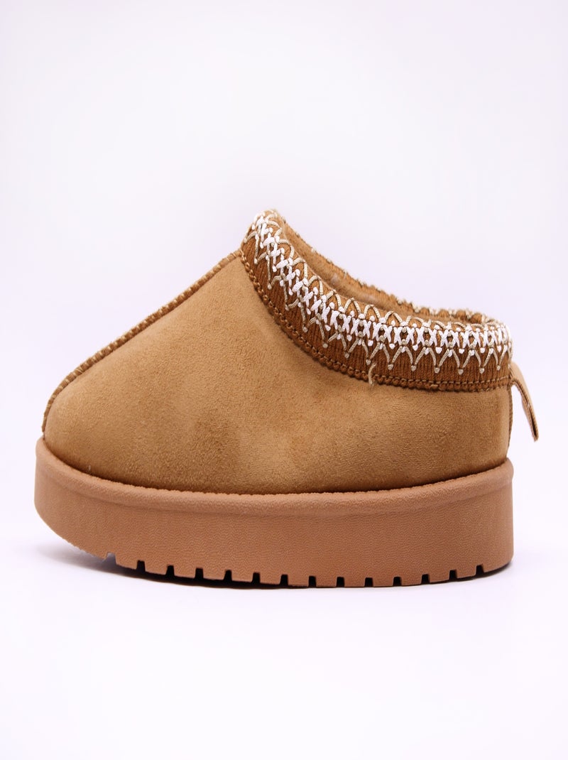 Bottines à enfiler Camel - Kiabi