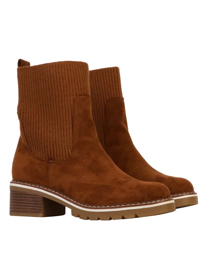 Bottines à Enfiler The Divine Factory Camel - Kiabi