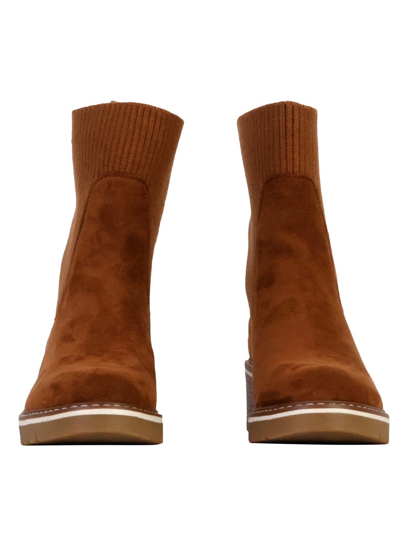 Bottines à Enfiler The Divine Factory Camel - Kiabi