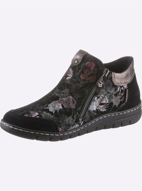 Bottines à fleurs avec glissières et semelle antichoc - Taille standard - Witt - Kiabi Bottines à fleurs avec glissières et semelle antichoc - Taille standard - Witt - Kiabi