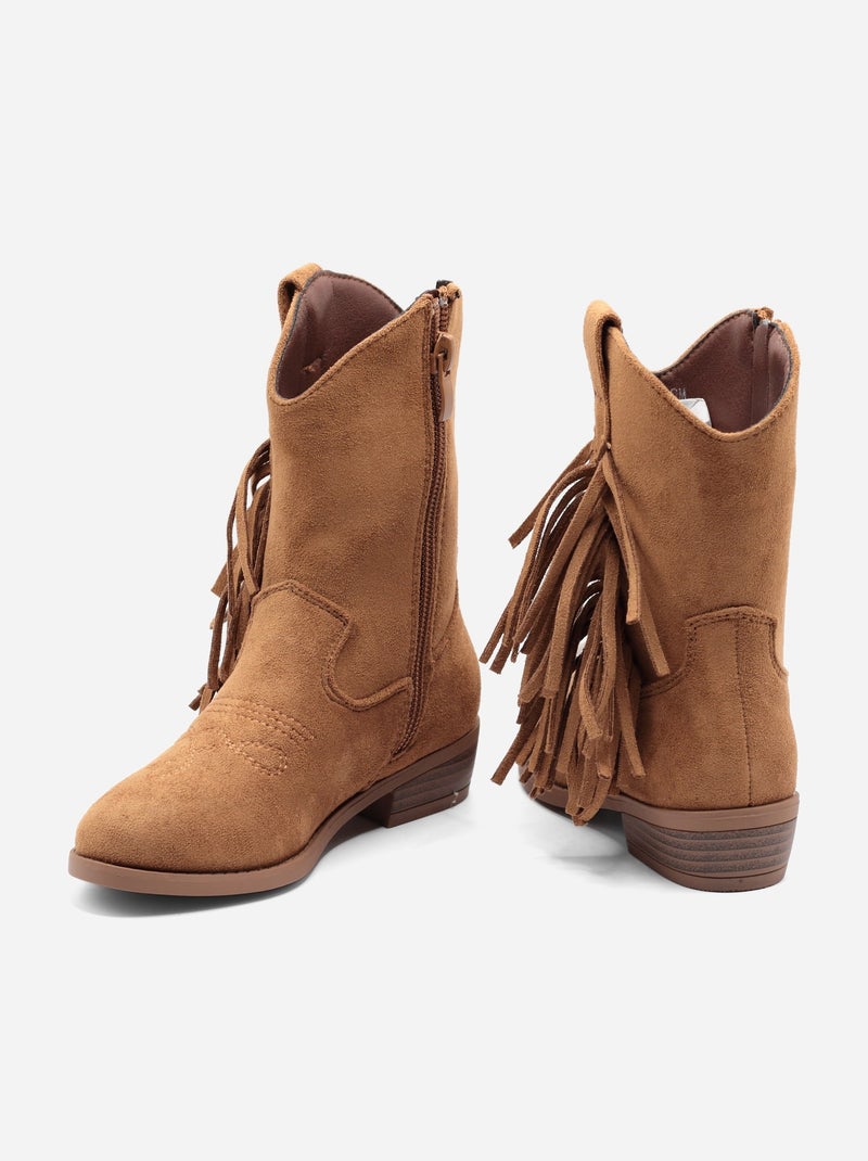 Bottines à franges - Doremi Camel - Kiabi