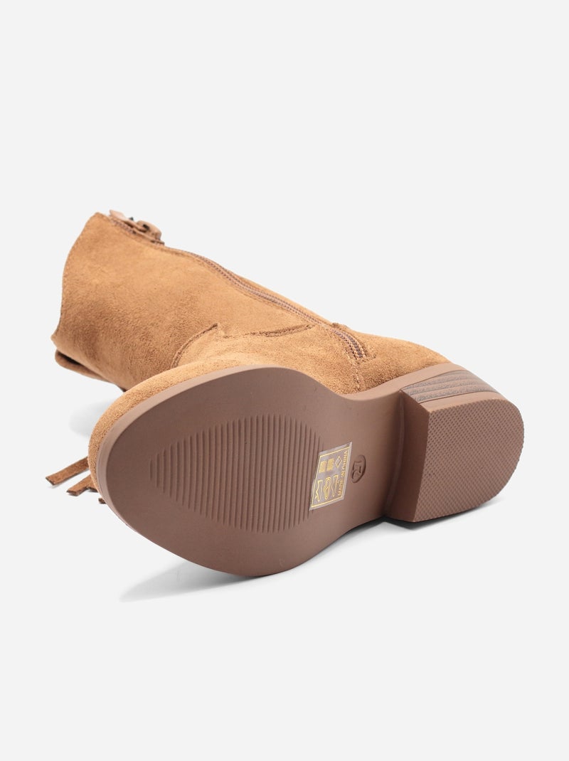 Bottines à franges - Doremi Camel - Kiabi