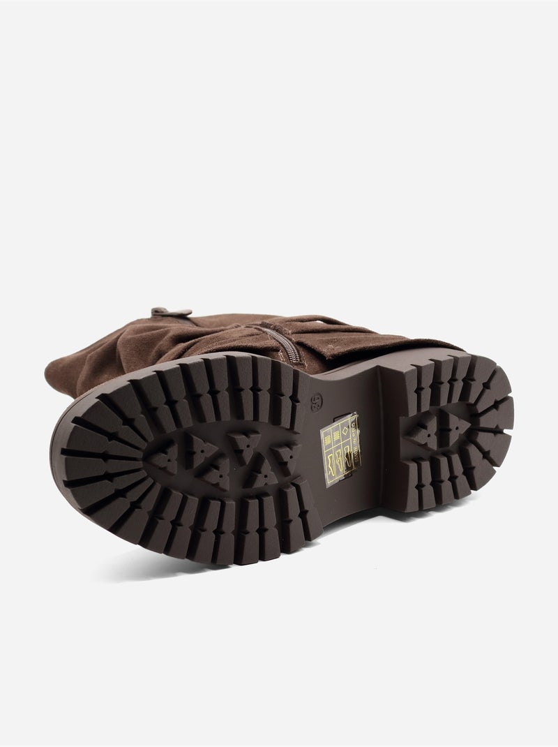 Bottines à franges Marron foncé - Kiabi