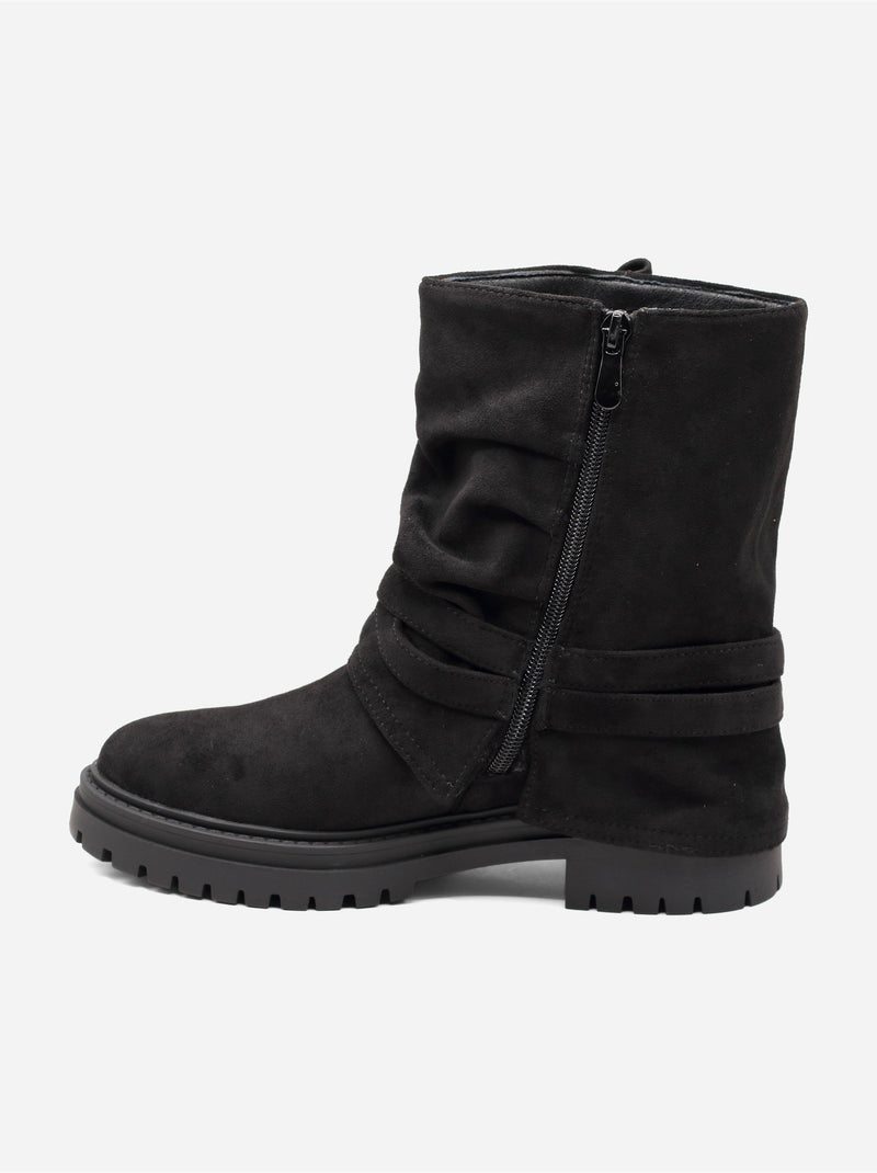 Bottines à franges Noir - Kiabi